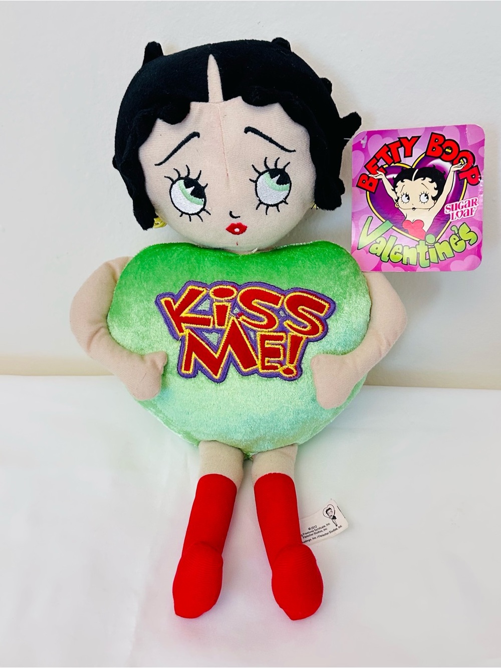 NWT 2012 Betty Boop Sugar Loaf Valentine's Doll/Plush 16in  “ Kiss Me' heart “